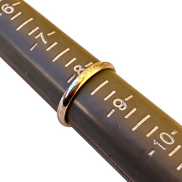 Sterling Silver Smooth Thin Band Ring Size 8 - Picture 4 of 15